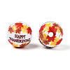 Printed Opaque Acrylic Beads MACR-T048-06C-2