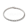 Platinum Brass Cuff Bangles BJEW-D039-36P-03-1
