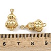 Brass Micro Pave Cubic Zirconia Screw Clasps KK-C136-03G-3