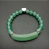 Natural Red Agate Beaded Stretch Bracelets VB4000-4-1