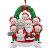 Resin Santa Claus Family Pendant Decorations XMAS-PW0006-05-1