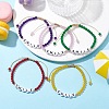 10Pcs Natural & Dyed Malaysia Jade Beaded Bracelet BJEW-JB10074-5