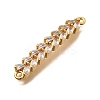 Brass Pave Cubic Zirconia Wheat Connector Charms KK-B152-28G-2