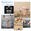 10-Slot Transparent Acrylic Minifigures Display Risers ODIS-WH0043-29B-6