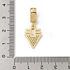 Brass Micro Pave Cubic Zirconia European Dangle Pendants KK-U047-19G-03-3