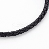 Braided Leather Cord Bracelet Making MAK-L018-04G-2