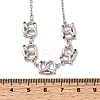 Brass Micro Pave Cubic Zirconia Knot Pendant Necklaces NJEW-B157-08P-02-5