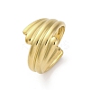 304 Stainless Steel Open Cuff Rings for Women RJEW-K258-10G-2