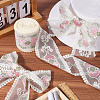 10 Yards Polyester Heart Flower Embroidery Lace Trim Ribbon OCOR-CY0001-31-3