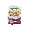 7Pcs 7 Colors Unisex Chip Natural & Synthetic Gemstone Beaded Stretch Bracelets BJEW-SZ0001-017-1