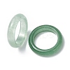 Natural Green Aventurine Plain Band Ring RJEW-P044-01A-06-2