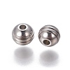 Tarnish Resistant 201 Stainless Steel Grooved Beads LS-STAS-P239-04P-2
