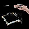 Square Clear Glass Display Riser Stands AJEW-WH0816-099G-2