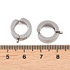304 Stainless Steel Hoop Earrings Findings STAS-B121-03P-3