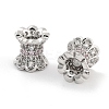 Brass Micro Pave Clear Cubic Zirconia Beads KK-P271-39B-03-2