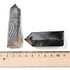 Tower Natural Dyed & Heated Dyed & Heated Black Agate Healing Stone Wands G-A096-02L-01-3