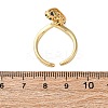 Brass Micro Pave Cubic Zirconia Open Cuff Rings for Women RJEW-U057-22B-G-5