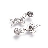 Antique Silver Plated Alloy European Dangle Charms MPDL-L028-12AS-2