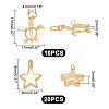 30Pcs 2 Sytles Rack Plating Brass Pendants KK-AR0003-10-2