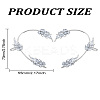 2Pcs 2 Styles Leaf Alloy Micro Pave Clear Cubic Zirconia Cuff Earrings EJEW-LP0013-19P-2
