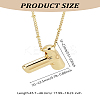 1pc Brass Chain with Alloy Letter Pendants Necklaces NJEW-LP0001-41T-G-2