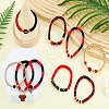 1 Set Handmade Polymer Clay Heishi Beads Stretch Bracelets Set BJEW-SZ0002-67A-02-8
