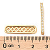 Brass Micro Pave Cubic Zirconia Multi-Strand Links KK-P239-02C-G-3