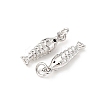 Brass Micro Pave Cubic Zirconia Pendants KK-D019-01A-P-2