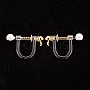 304 Stainless Steel Clip-on Earring Findings STAS-G247-02G-2