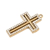 304 Stainless Steel Micro Pave Cubic Zirconia Pendants STAS-A132-04E-G-2