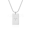 European Style 304 Stainless Steel Zodiac Pendant Necklaces for Women NF9603-1-1