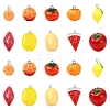 10Pcs 10 Styles Autumn Theme Resin Pendants FIND-YW0005-42-1