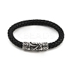 Braided Microfiber Leather Bracelets for Men Women BJEW-H631-01AS-01-4