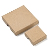 Square Cardboard Kraft Paper Jewelry Box CON-D014-01C-01-4