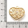 Brass with Cubic Zirconia Pendants KK-E792-30G-02-3