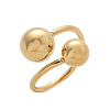 304 Stainless Steel Round Cuff Rings for Women RJEW-A063-01E-G-2