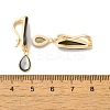 Teardrop Brass Fold Over Clasps KK-Z073-35G-02-3