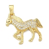 Brass Micro Pave Cubic Zirconia Pendants KK-A282-14G-1