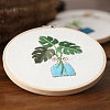 DIY Flat Round Embroidery Kits PW-WG43099-02-1