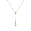 304 Stainless Steel Teardrop Pendant Necklaces LS-NJEW-N055-17G-1