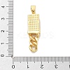 Brass Micro Pave Cubic Zirconia with Enamel Pendants KK-M305-13G-3