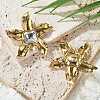 304 Stainless Steel with Cubic Zirconia Stud Earrings EJEW-Z084-12G-2
