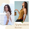 Resin Imitation Pearl Arm Cuff Bangles for Women AJEW-WH20011-99-4