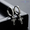 304 Stainless Steel Enamel Hoop Dangle Earrings for Men WGB7547-01-2