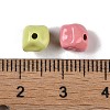 Spray Paint Alloy Beads PALLOY-H145-08-3