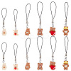 Cute Bear Decoration Nylon Phone Charms Strap HJEW-PH01743-1
