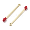 Rack Plating Alloy Enamel Pendants PALLOY-F311-07G-2