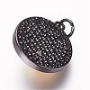 Brass Micro Pave Cubic Zirconia Pendants ZIRC-E108-08G-NR-2