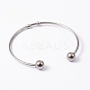 Tarnish Resistant Fashion 304 Stainless Steel Cuff Bangles Torque Bangles BJEW-H473-01P-9
