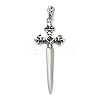 316 Surgical Stainless Steel with Cubic Zirconia Pendants STAS-A123-10AS-1